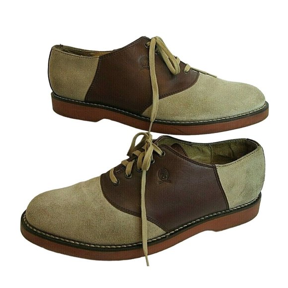 Tommy Hilfiger Men's Vintage Brown Suede Leather Oxford Shoe Size 11 M - Picture 2 of 8